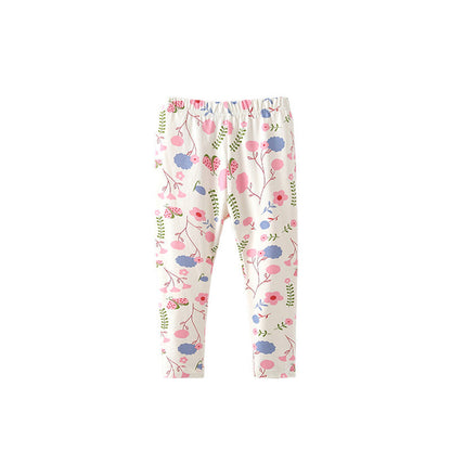 MyKids-USA® Baby Kids Girls Floral Pattern Casual Pants