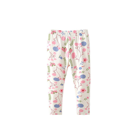 MyKids-USA® Baby Kids Girls Floral Pattern Casual Pants