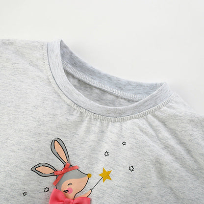 MyKids-USA® Kids Girls Cartoon Pattern Long Sleeves Cute Top