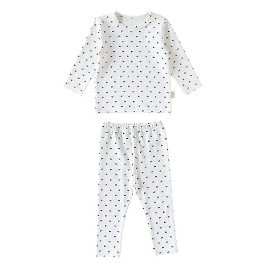 MyKids-USA® Spring and Autumn Baby Kids Simple Pattern Long Sleeves Top and Pants Clothing Set