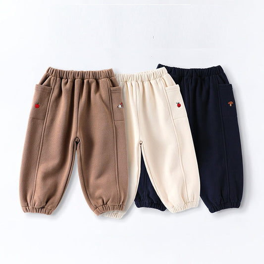 MyKids-USA® Casual Baby Kids Simple Embroidered Pattern Pants
