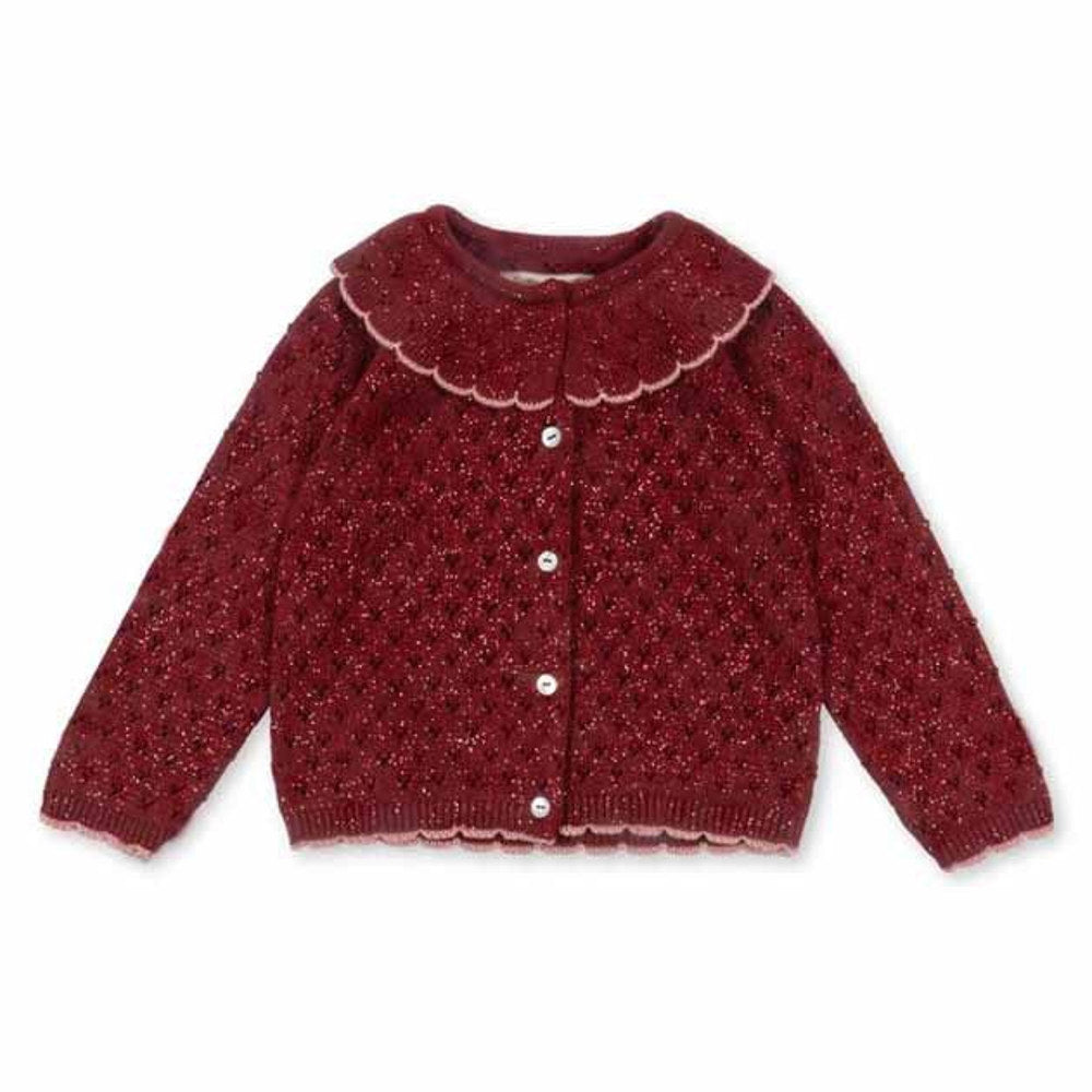 MyKids-USA® Baby Kids Girls Long Sleeves Geometric Pattern Single Breasted Knitted Cardigan with Collar
