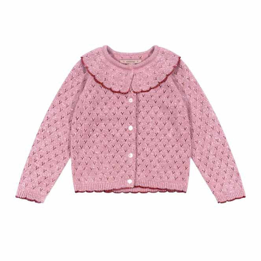 MyKids-USA® Baby Kids Girls Long Sleeves Geometric Pattern Single Breasted Knitted Cardigan with Collar