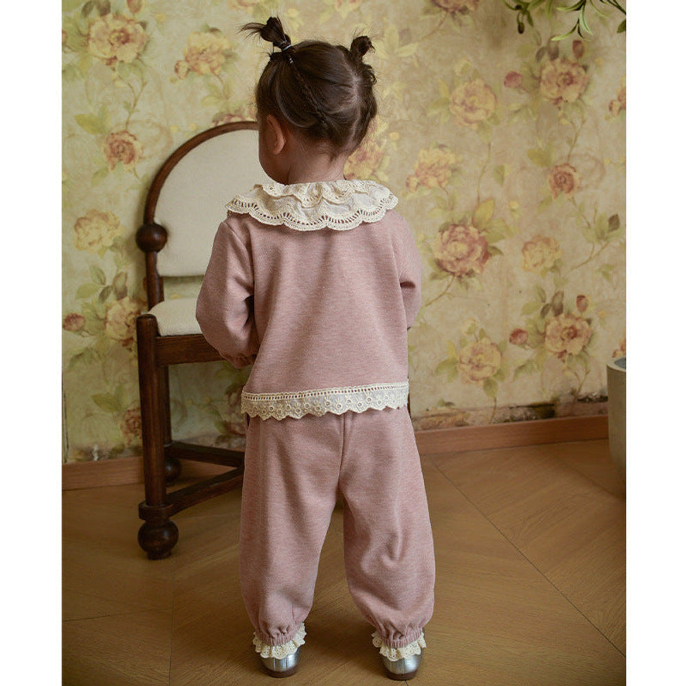 MyKids-USA® Girls Cute Color Patchwork Long Sleeves Single Breasted Top and Pants Clothing Set