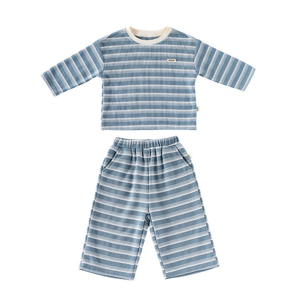 MyKids-USA® Baby Kids Striped Pattern Long Sleeves Top and Pants Clothing Set