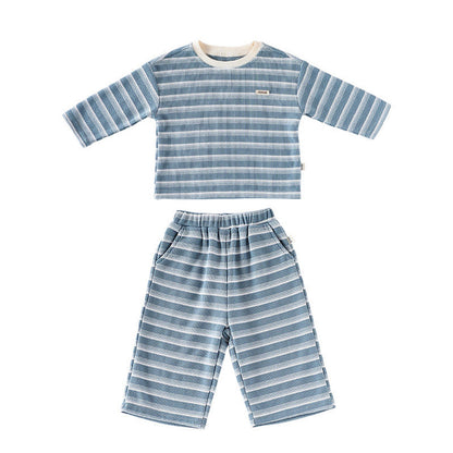 MyKids-USA® Baby Kids Striped Pattern Long Sleeves Top and Pants Clothing Set
