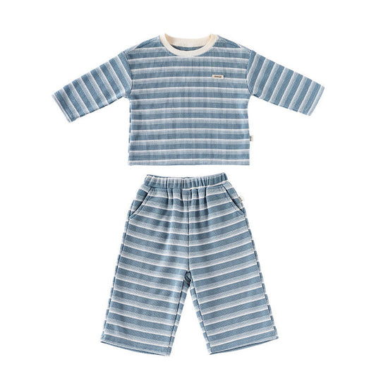 MyKids-USA® Baby Kids Striped Pattern Long Sleeves Top and Pants Clothing Set
