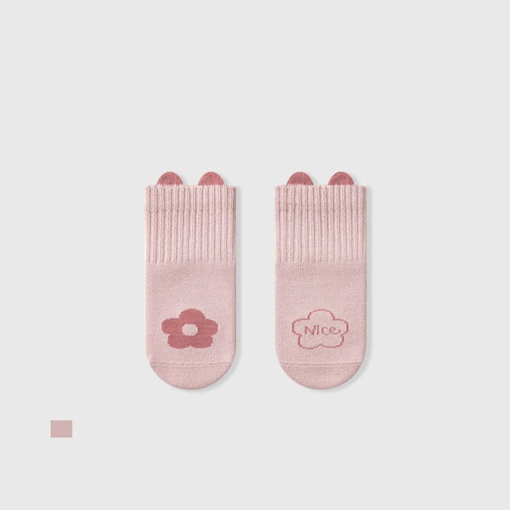 MyKids-USA® Baby Unisex Breathable Animals Cartoon and Flower Pattern Color Patchwork Thin Socks