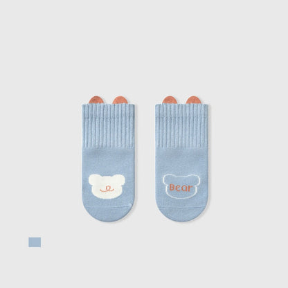 MyKids-USA® Baby Unisex Breathable Animals Cartoon and Flower Pattern Color Patchwork Thin Socks