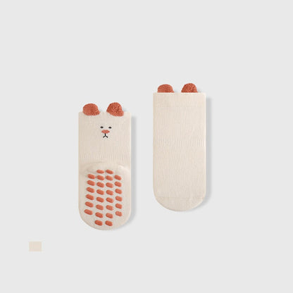 MyKids-USA® Autumn Baby Unisex Breathable Cartoon Pattern Color Patchwork Anti-slip Socks