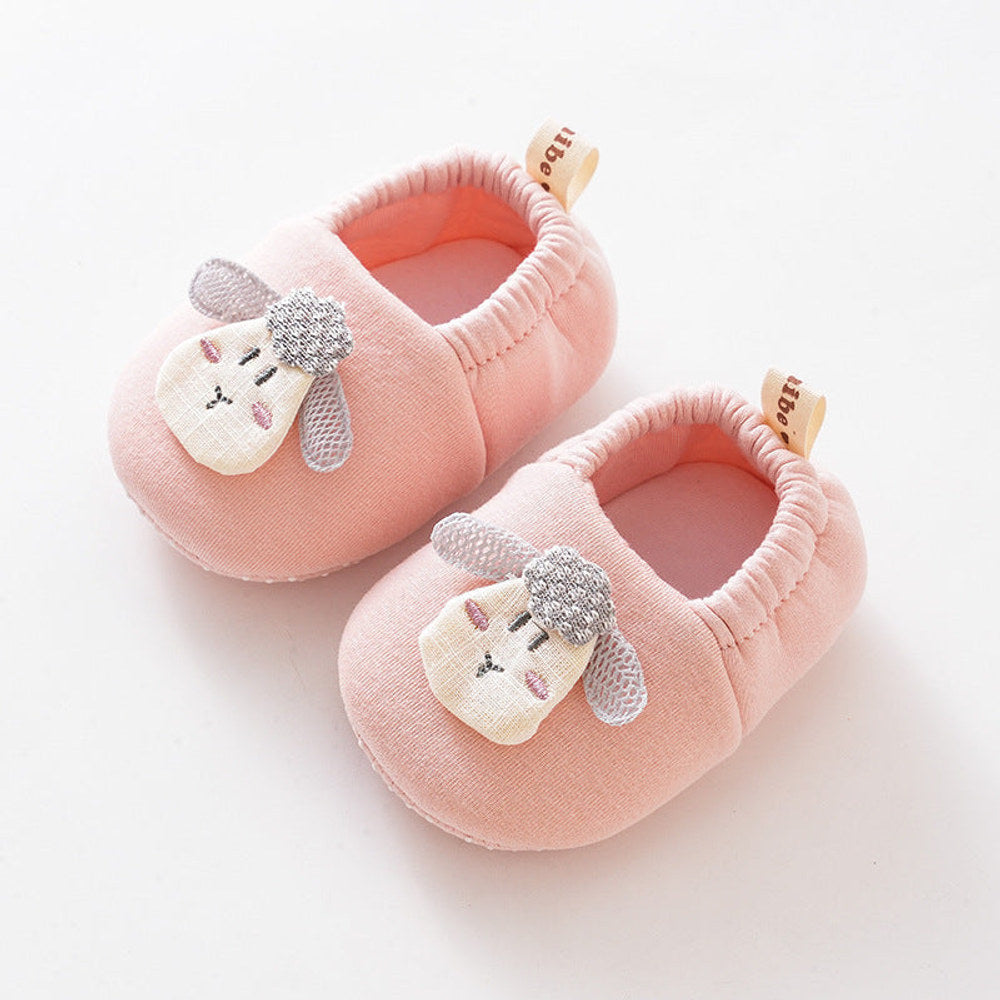 MyKids-USA® Baby Girl Cute Animals Cartoon Pattern Toddler Soft-Sole Walking Shoes