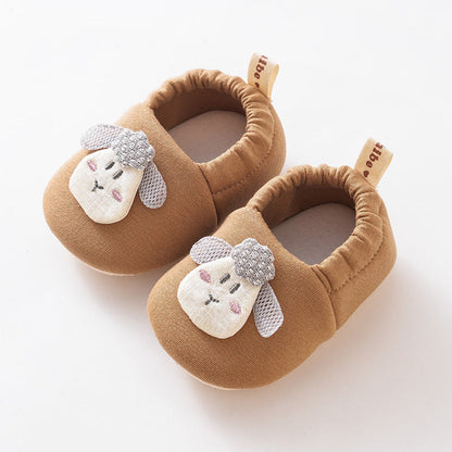 MyKids-USA® Baby Girl Cute Animals Cartoon Pattern Toddler Soft-Sole Walking Shoes