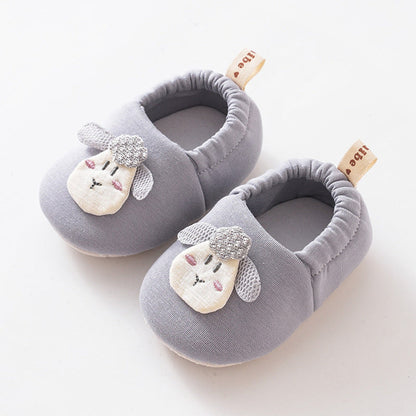 MyKids-USA® Baby Girl Cute Animals Cartoon Pattern Toddler Soft-Sole Walking Shoes