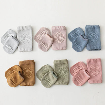 MyKids-USA® Baby Unisex Breathable Plain Anti-slip Socks and Knee Sleeves Sets