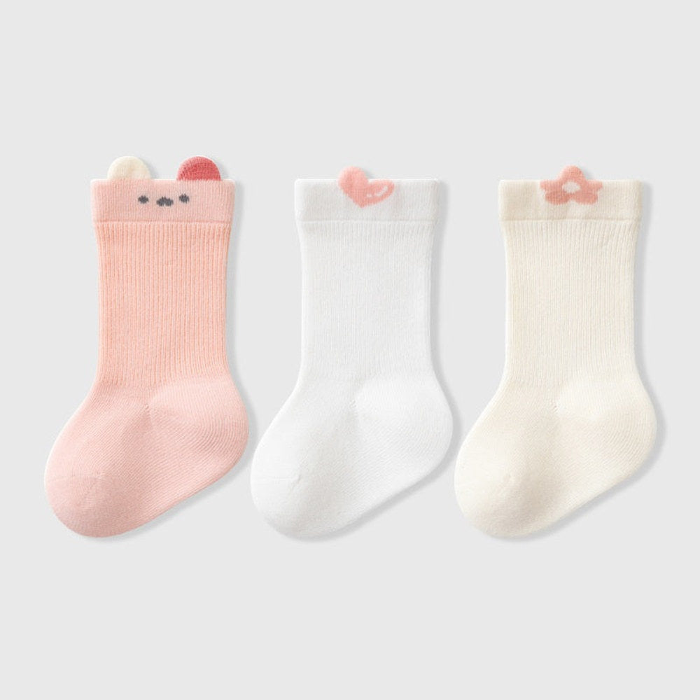 MyKids-USA® Baby Unisex Breathable Cute Cartoon Pattern Socks 1 Lot=3-Pair Set