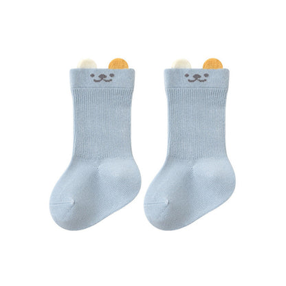 MyKids-USA® Baby Unisex Breathable Cute Cartoon Pattern Socks 1 Lot=3-Pair Set