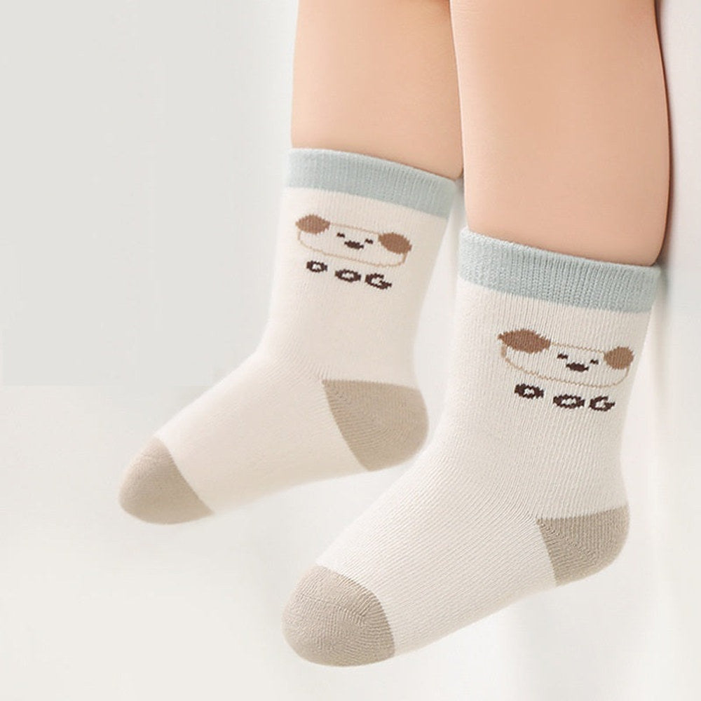 MyKids-USA® Baby Unisex Breathable Cute Cartoon Pattern Socks 1 Lot=4-Pair Set