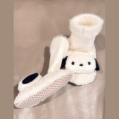 MyKids-USA® Thickened Winter Toddler Walking Socks – Mid-Calf Anti-Slip Cartoon Baby Floor Shoe Socks