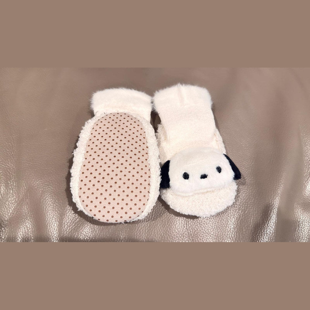 MyKids-USA® Thickened Winter Toddler Walking Socks – Mid-Calf Anti-Slip Cartoon Baby Floor Shoe Socks