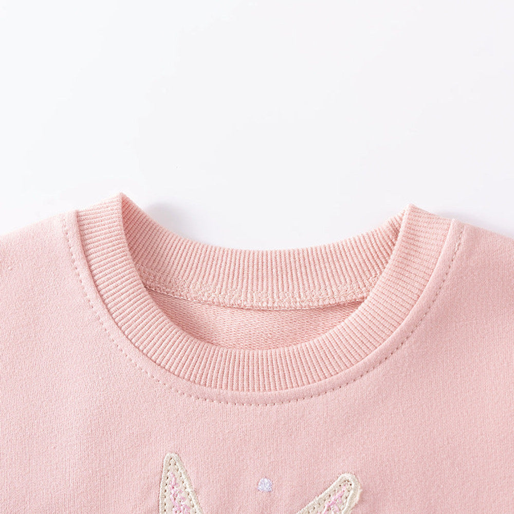 MyKids-USA® Girls Cartoon Pattern Long Sleeves Top and Dots Pattern Pants Clothing Set