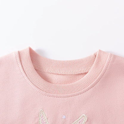 MyKids-USA® Girls Cartoon Pattern Long Sleeves Top and Dots Pattern Pants Clothing Set