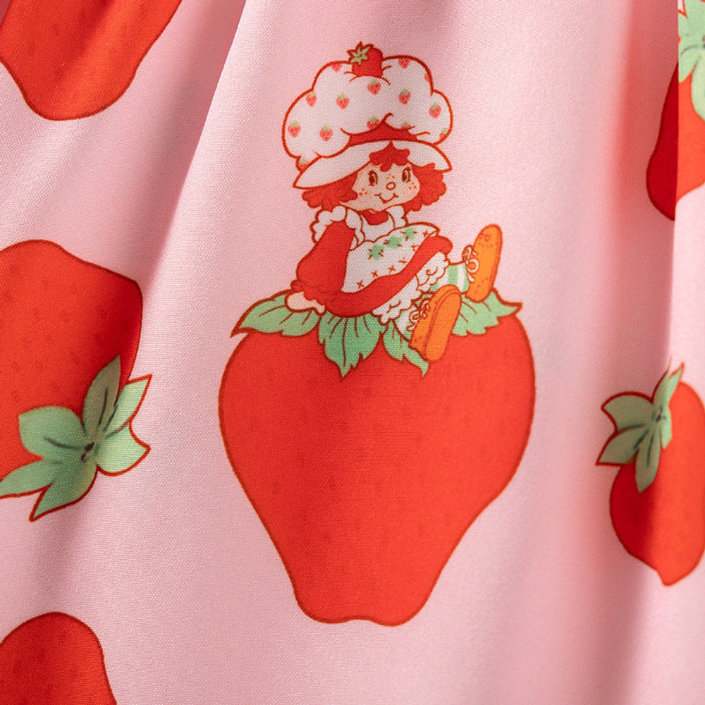 MyKids-USA® Baby Kids Girls Cute Strawberry Pattern Long Sleeves Crew Neck Dress