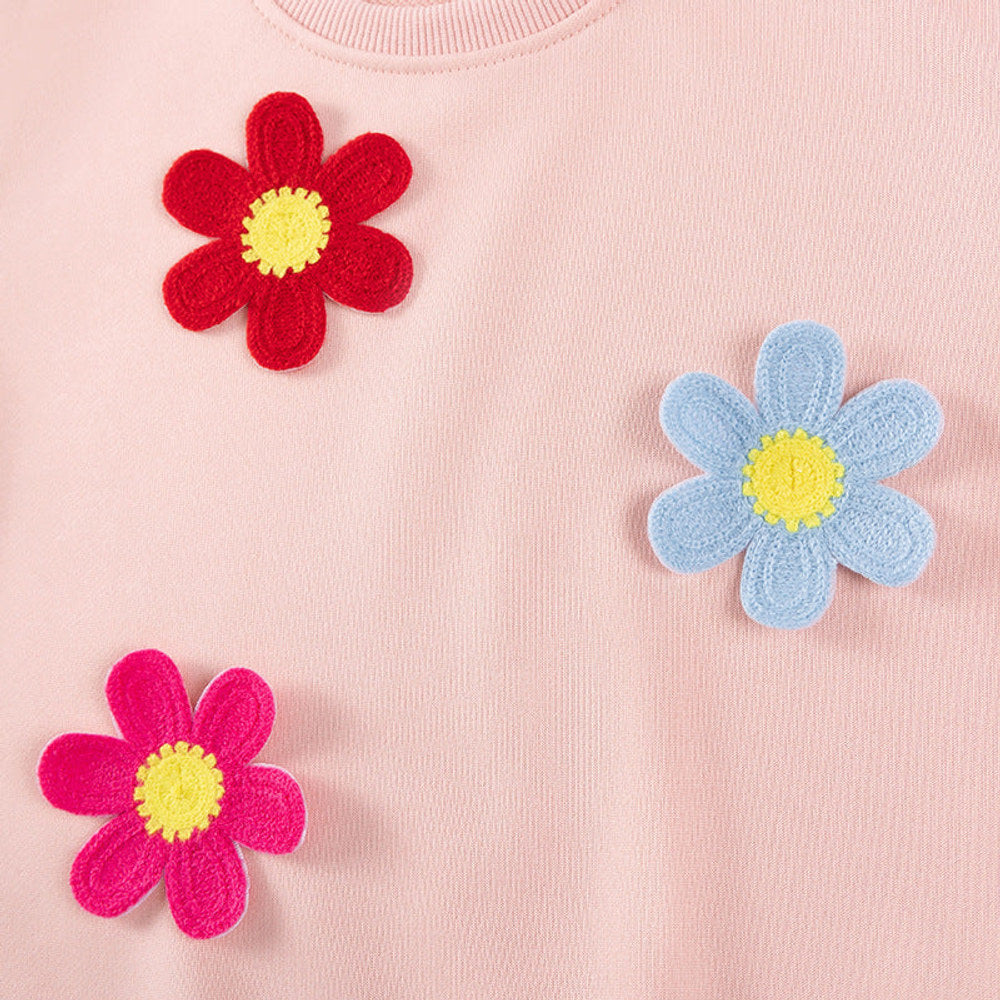MyKids-USA® Spring and Autumn Girls Flowers Pattern Long Sleeves Top and Pants Clothing Set