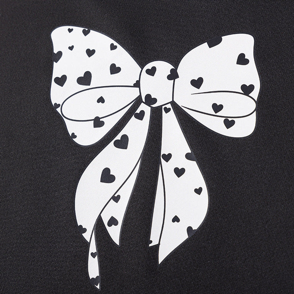 MyKids-USA® Girls Butterfly-bows Pattern Long Sleeves Top and Hearts Pattern Pants Clothing Set