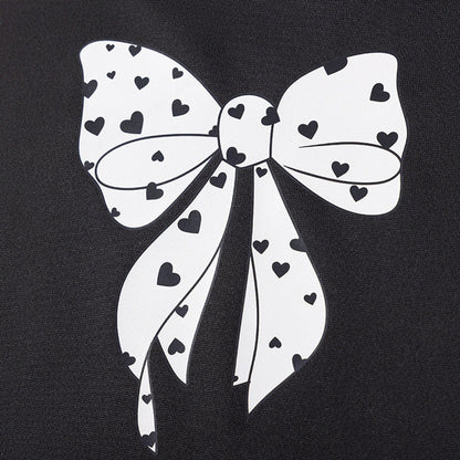 MyKids-USA® Girls Butterfly-bows Pattern Long Sleeves Top and Hearts Pattern Pants Clothing Set