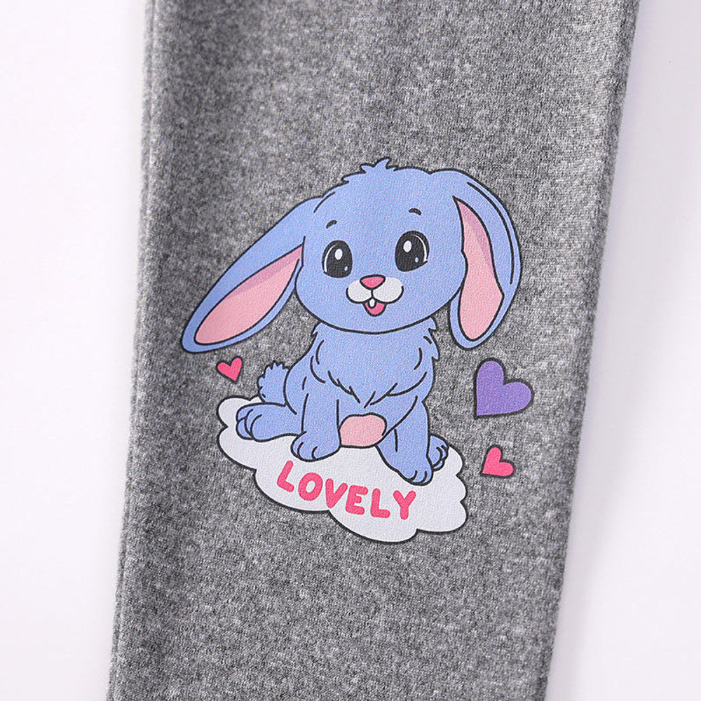 MyKids-USA® Girls Cartoon Pattern Long Sleeves Hoodie and Pants Clothing Set
