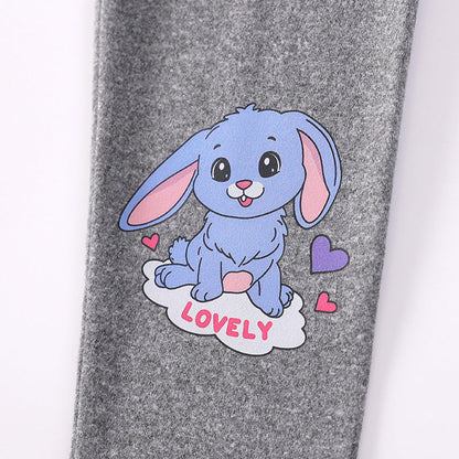 MyKids-USA® Girls Cartoon Pattern Long Sleeves Hoodie and Pants Clothing Set