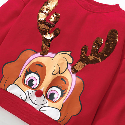 MyKids-USA® Kids Unisex Casual Christmas Cartoon Pattern Long Sleeves Pullover