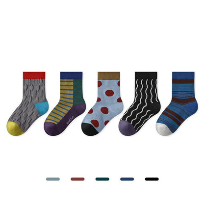 MyKids-USA® Baby Girls Breathable Cute Pattern Socks 1 Lot=5-Pair Set