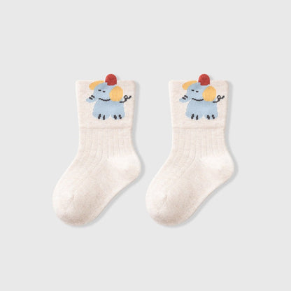 MyKids-USA® Autumn Baby Unisex Breathable Cute Cartoon Animals Pattern Casual Socks