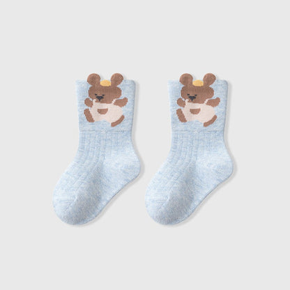 MyKids-USA® Autumn Baby Unisex Breathable Cute Cartoon Animals Pattern Casual Socks