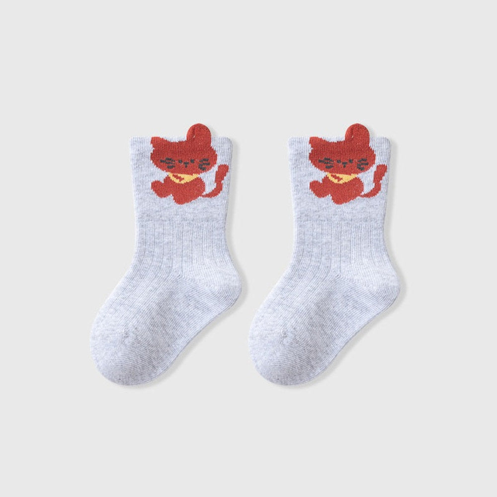 MyKids-USA® Autumn Baby Unisex Breathable Cute Cartoon Animals Pattern Casual Socks