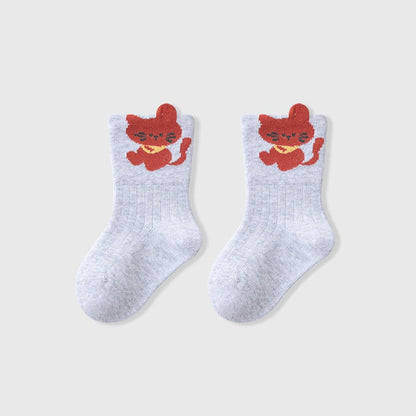 MyKids-USA® Autumn Baby Unisex Breathable Cute Cartoon Animals Pattern Casual Socks