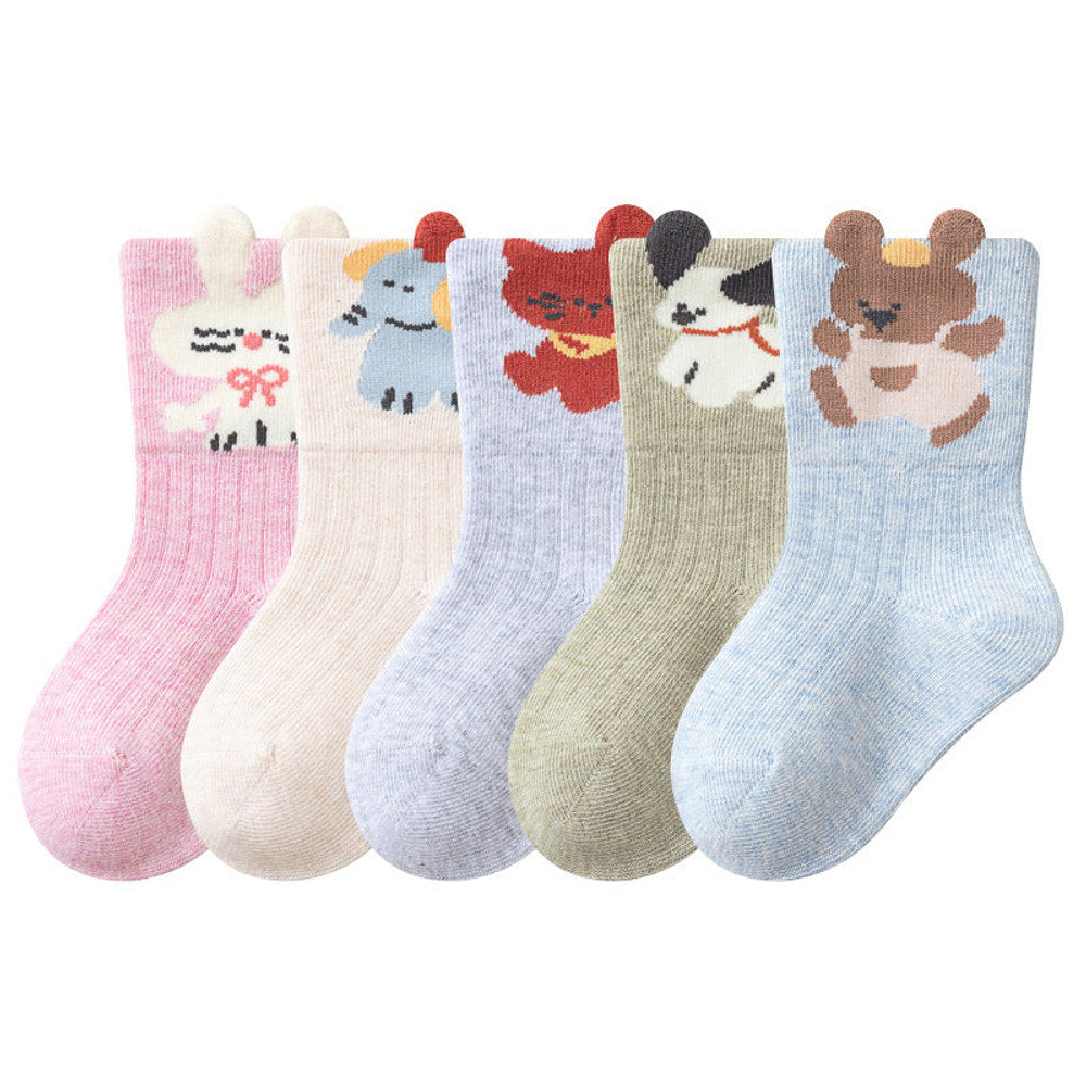 MyKids-USA® Autumn Baby Unisex Breathable Cute Cartoon Animals Pattern Casual Socks