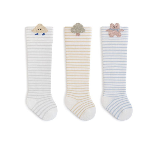 MyKids-USA® Baby Unisex Breathable Cute Cartoon Pattern Stockings 1 Lot=3-Pair Set