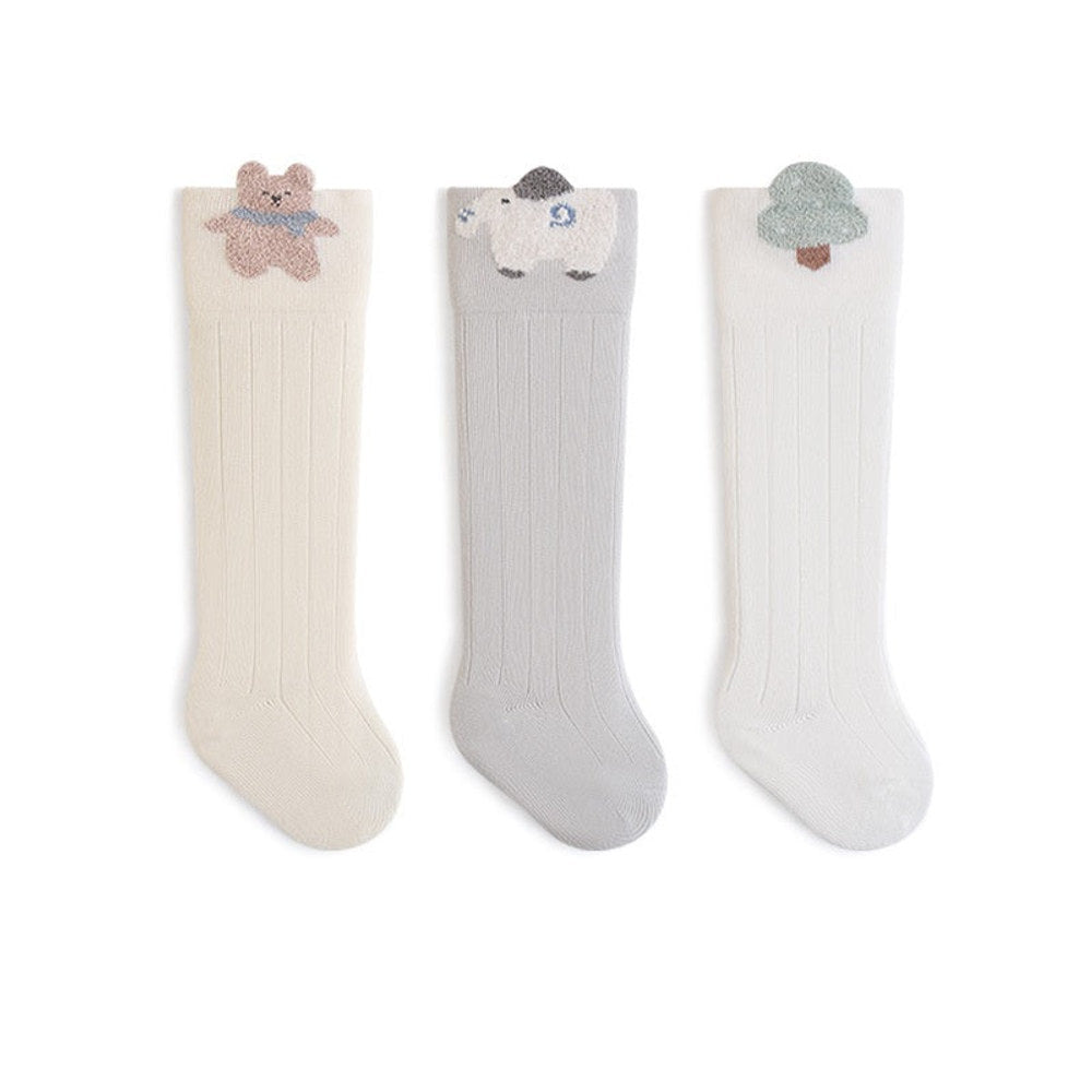 MyKids-USA® Baby Unisex Breathable Cute Cartoon Pattern Stockings 1 Lot=3-Pair Set