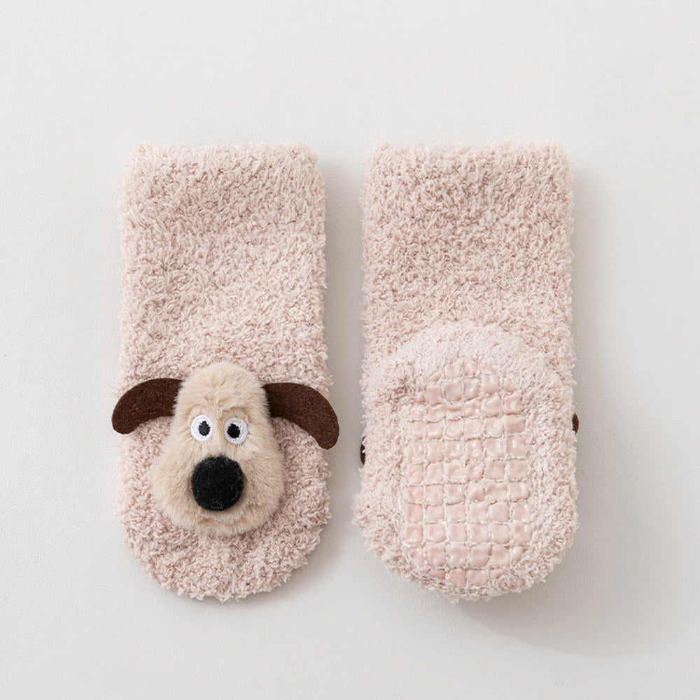 MyKids-USA® Thick Baby Unisex Breathable Puppy Pattern Cute Walking Socks