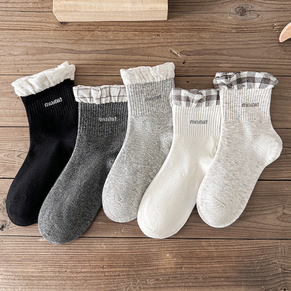 MyKids-USA® Baby Unisex Breathable Casual Simple Pattern Socks 1 Lot=5-Pair Set