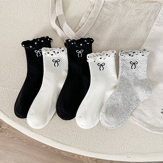 MyKids-USA® Baby Unisex Breathable Casual Simple Pattern Socks 1 Lot=5-Pair Set