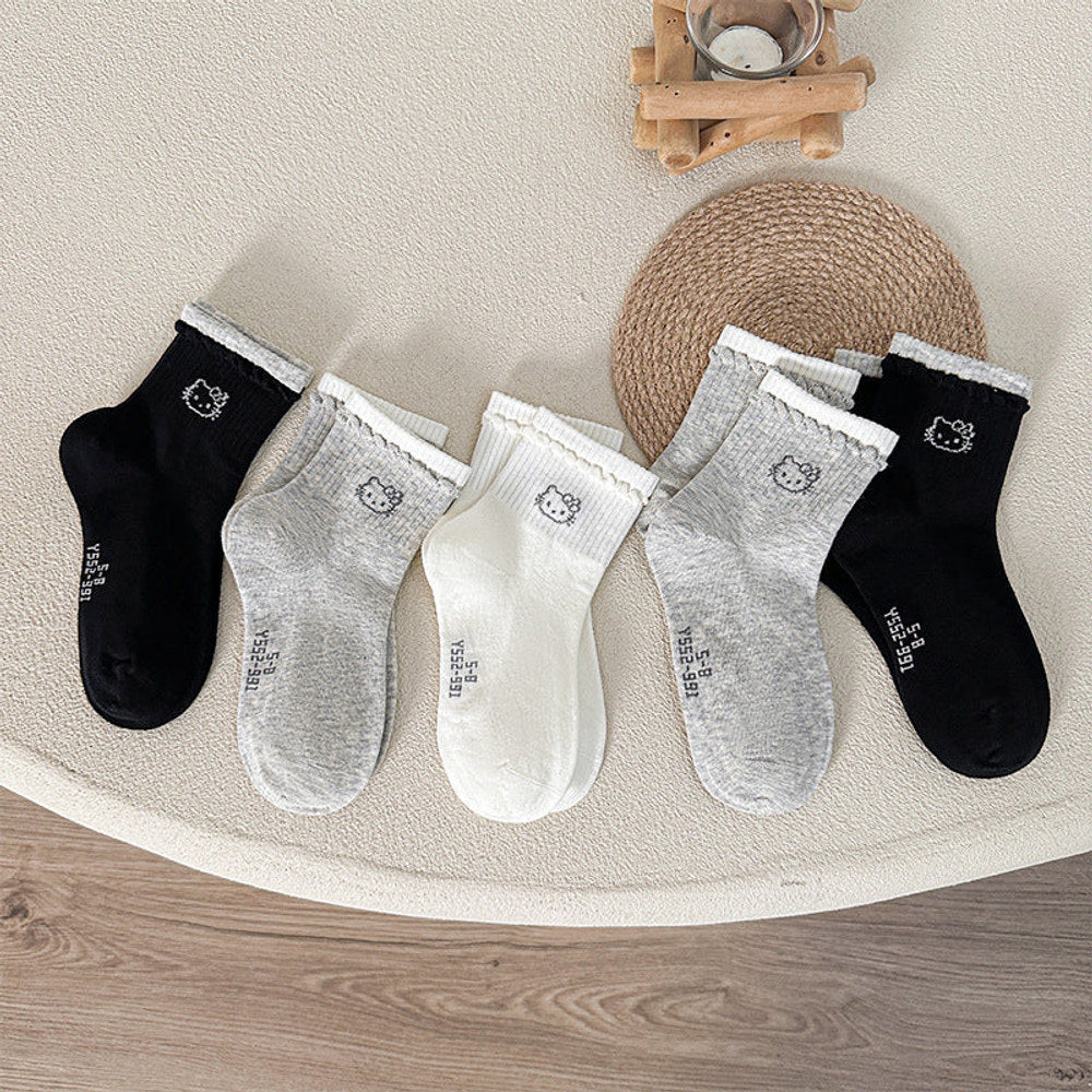 MyKids-USA® Baby Unisex Breathable Casual Simple Pattern Socks 1 Lot=5-Pair Set