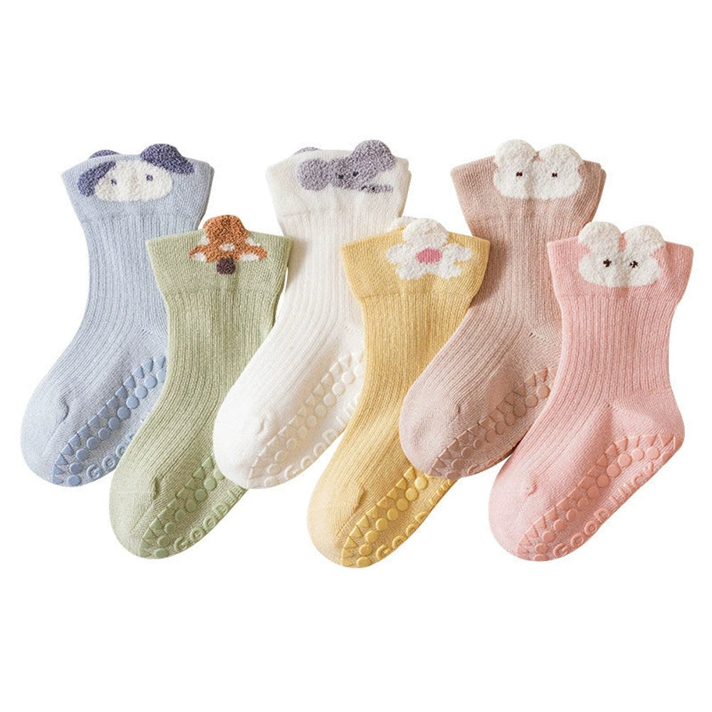 MyKids-USA® Baby Unisex Breathable Simple Letters and Cartoon Pattern Cute Socks