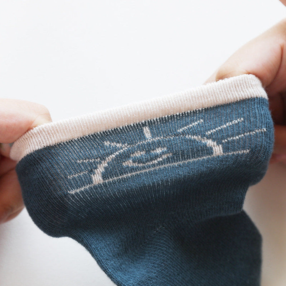 MyKids-USA® Baby Kids Boys and Girls Breathable Casual Pattern Socks 1 Lot=5-Pair Set