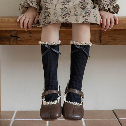 MyKids-USA® Baby Girls Breathable Lace Patchwork Cute Stockings 32cm Long