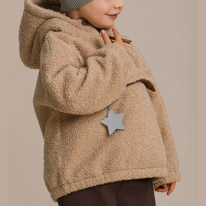 MyKids-USA® Kids Teddy Pattern Hoodie Coat