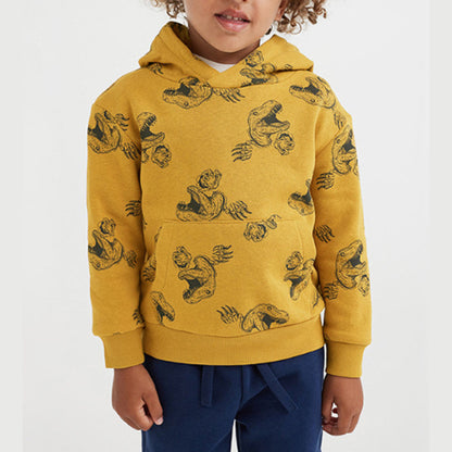 MyKids-USA® Baby Boy 1pcs Cartoon Animal Pattern Composite One Piece Fleece Sweatshirt