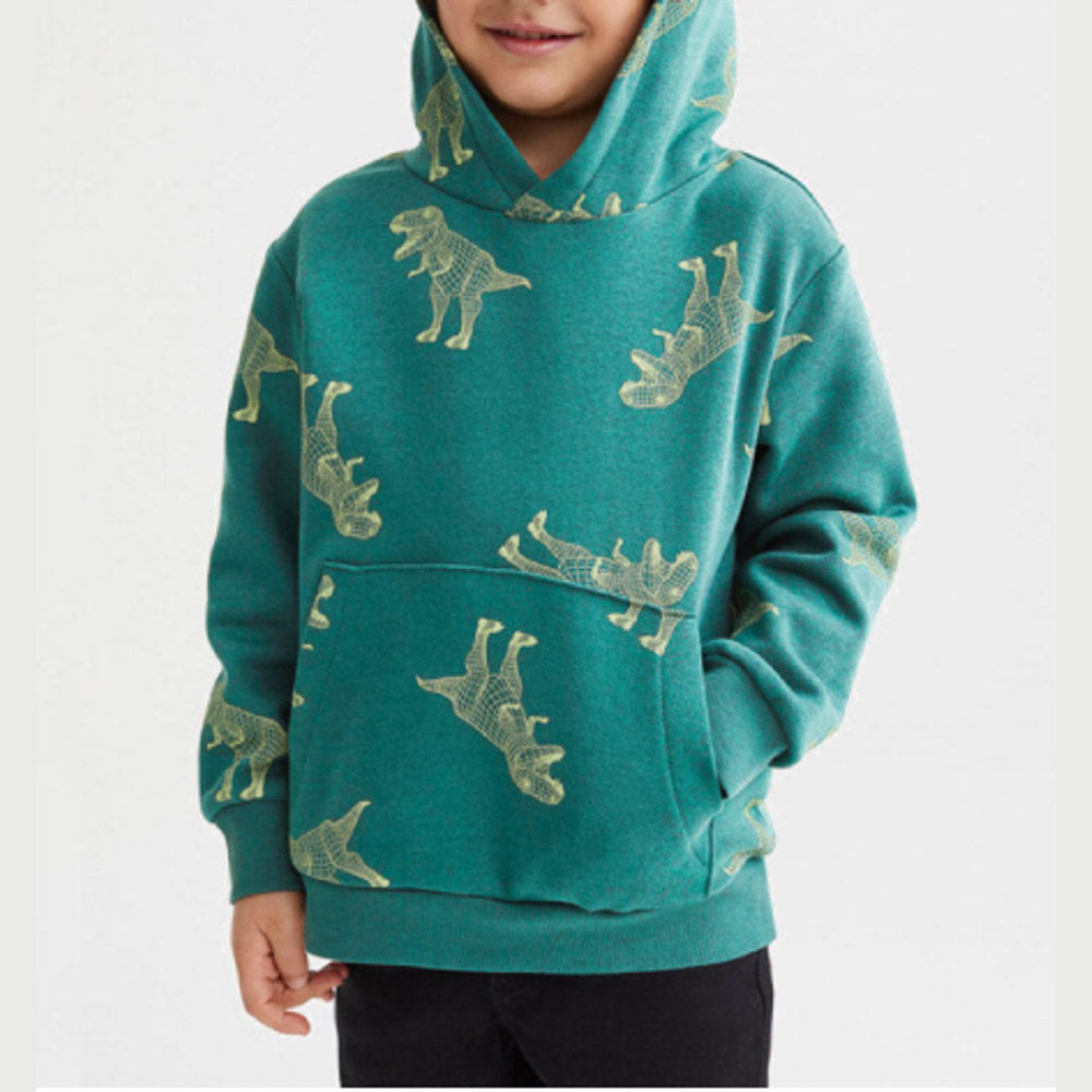 MyKids-USA® Baby Boy 1pcs Cartoon Animal Pattern Composite One Piece Fleece Sweatshirt